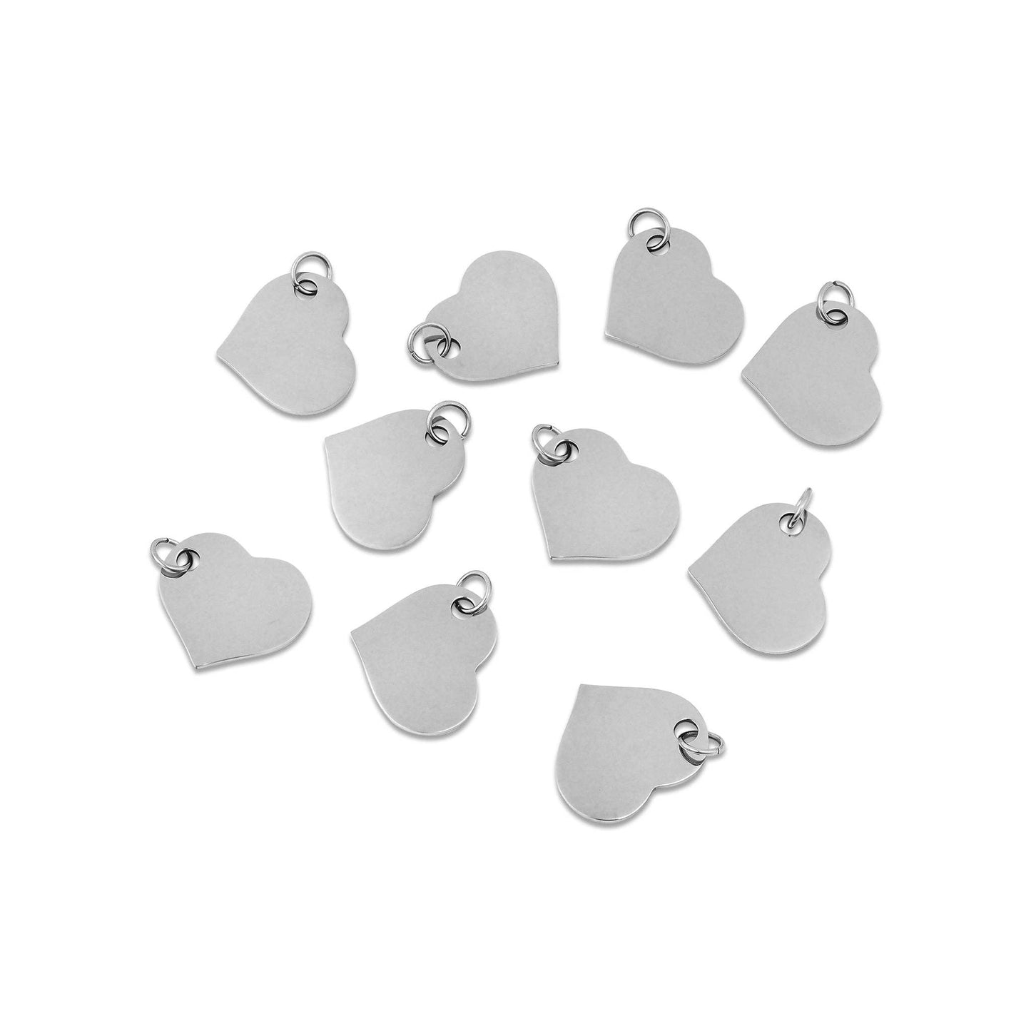 Stainless Steel Polished Heart Pendant