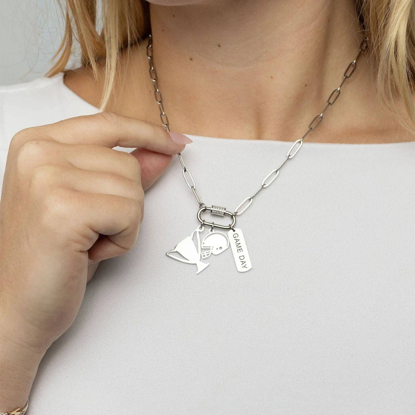 18K Gold PVD Stainless Steel Trophy Charm