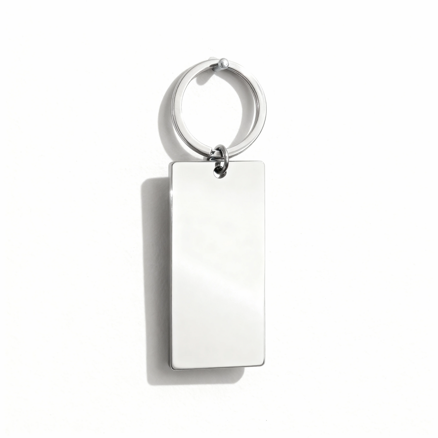 Large Blank Polished Stainless Steel Bar Keychain Pendant
