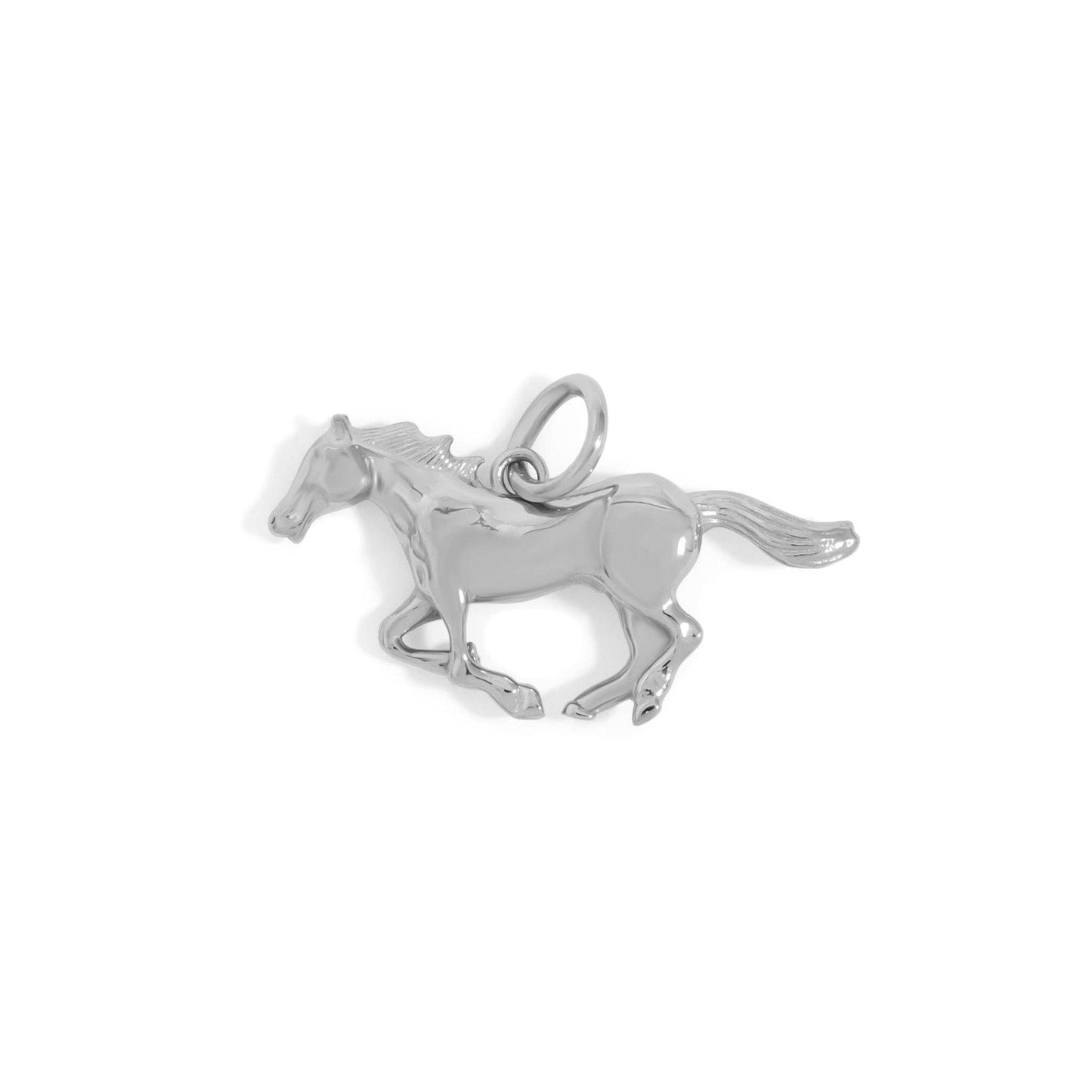 18K Gold PVD Stainless Steel Western Horse Charm