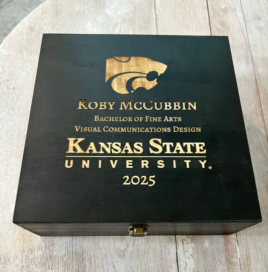Kansas State Wood Memory Box