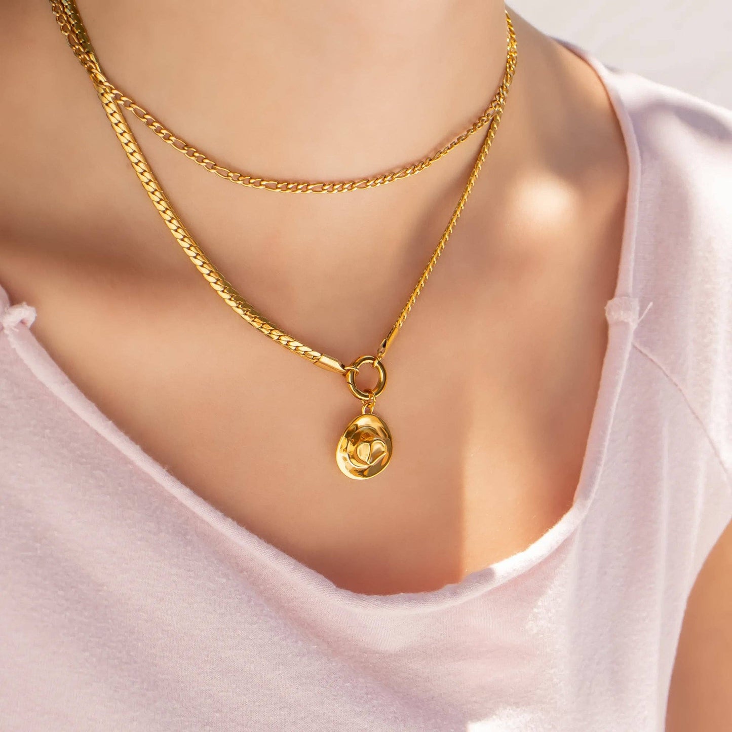 Curb Charm Keeper Necklace