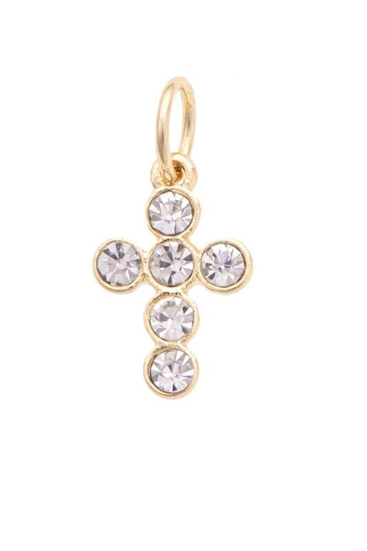 Rhinestone Cross Charm