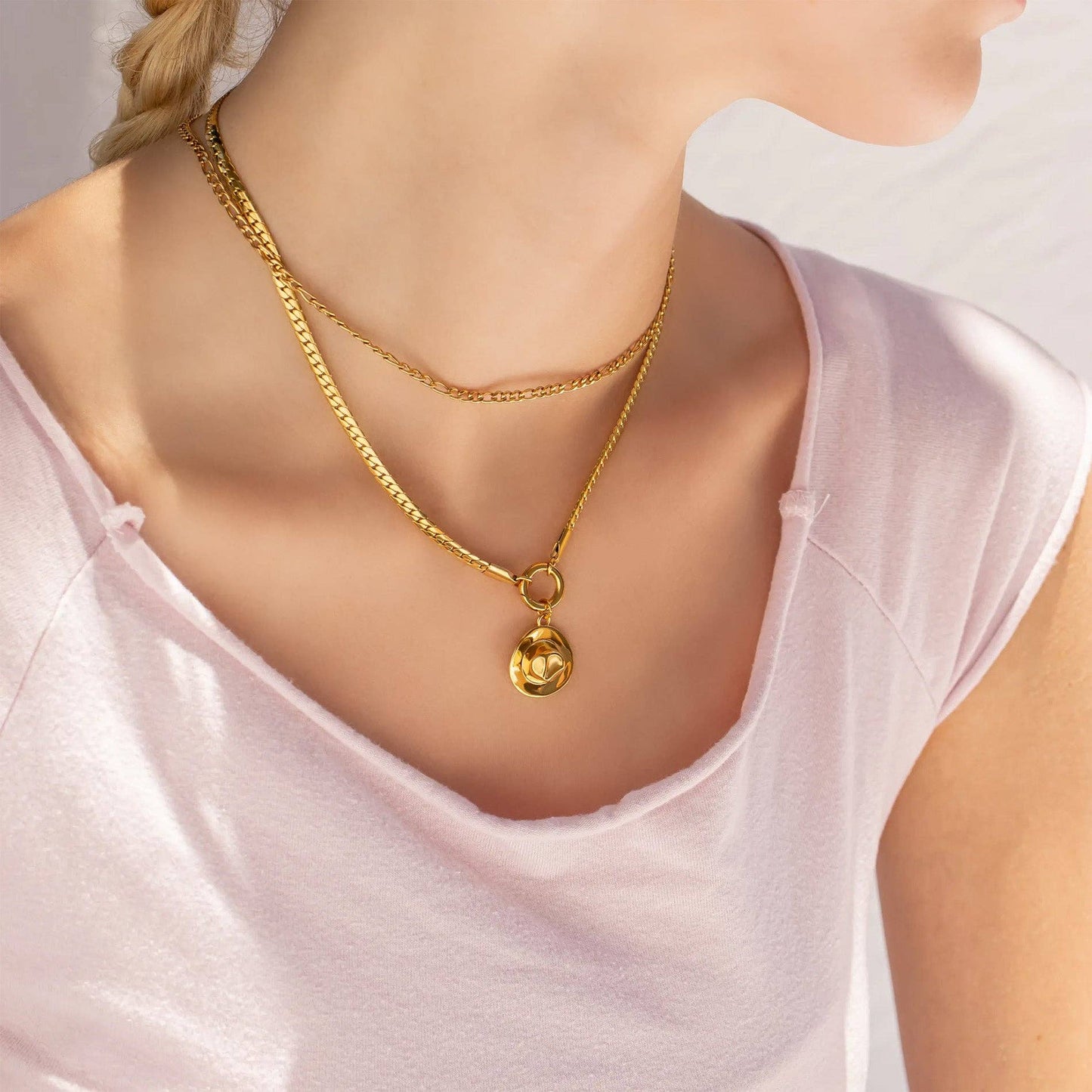 Curb Charm Keeper Necklace