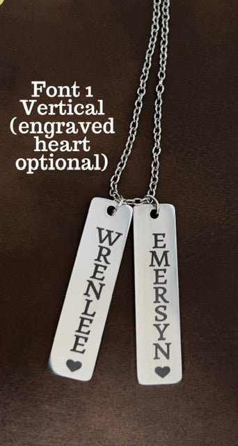 Personalized Bar Necklace