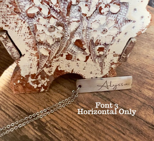 Personalized Bar Necklace