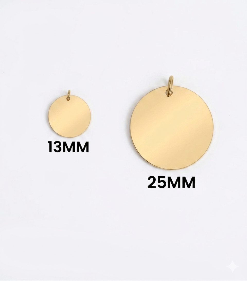 Blank Round Pendant Charm